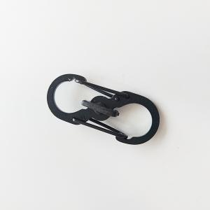 Mini S Carabiner Ultra Lightweight Small Camping Hook Black